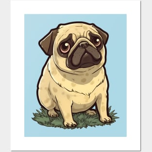 Please Feed Me Cute Pug Design Posters and Art